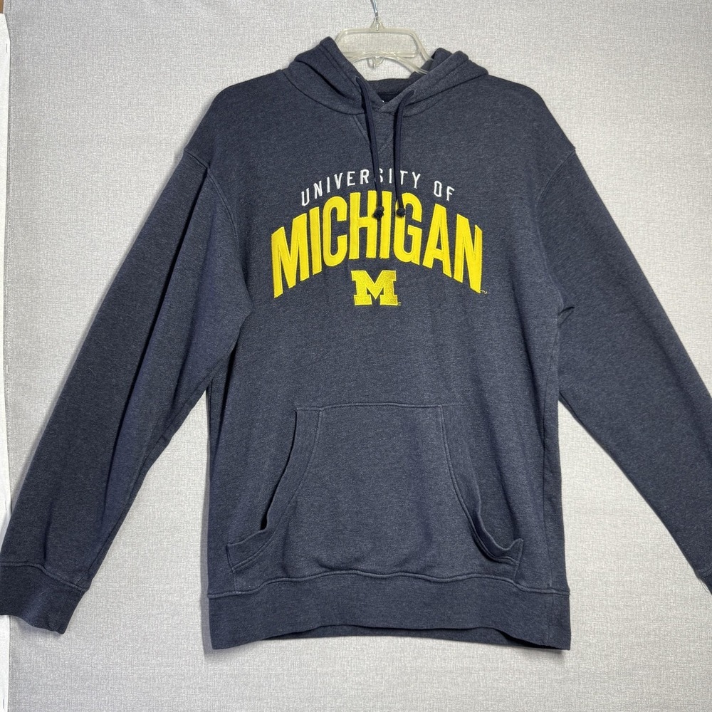 Michigan‎ Wolverines Hoodie Sweatshirt Mens Medium Gray NCAA Football Proedge
